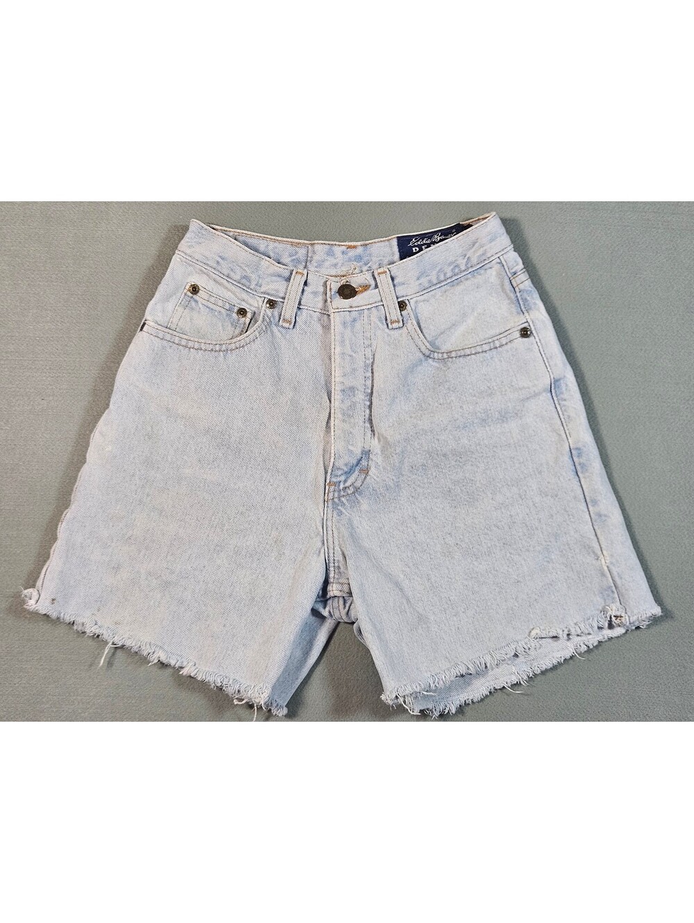 Eddie Bauer High Waisted Light Wash Cutoff Denim Shorts 2